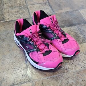 Fila Hot Pink And Black Running Shoes Size 10